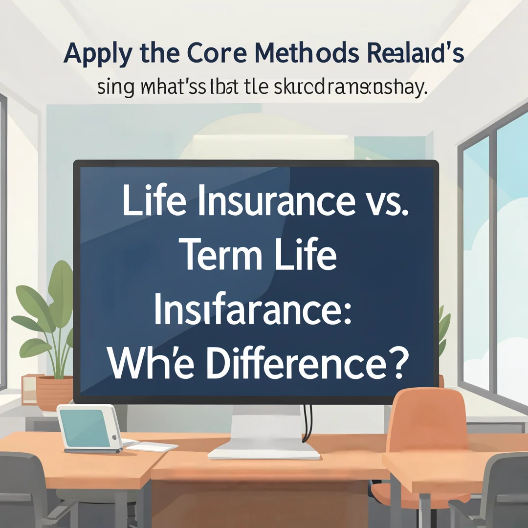 Step 5: Illustration for step: Apply the core methods related to Life Insurance vs. Term Life Insurance: Wha