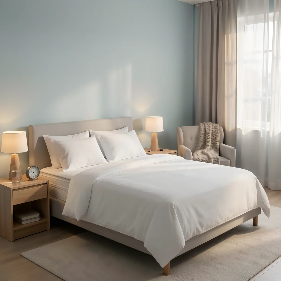 Step 5: Peaceful bedroom setup promoting quality sleep hygiene for men over 60 health