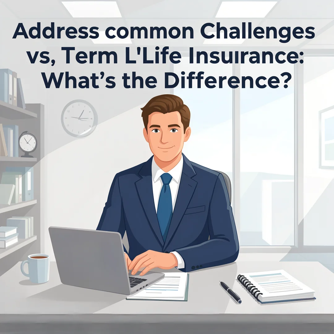 Step 7: Illustration for step: Address common challenges related to Life Insurance vs. Term Life Insurance: